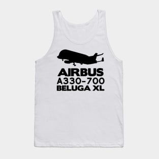 Airbus A330-700 Beluga XL Silhouette Print (Black) Tank Top